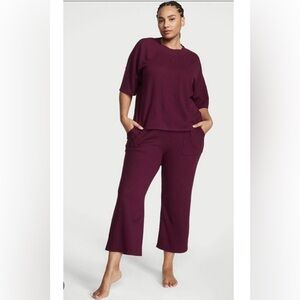 Victoria’s Secret Glow Waffle Tee Pant Set